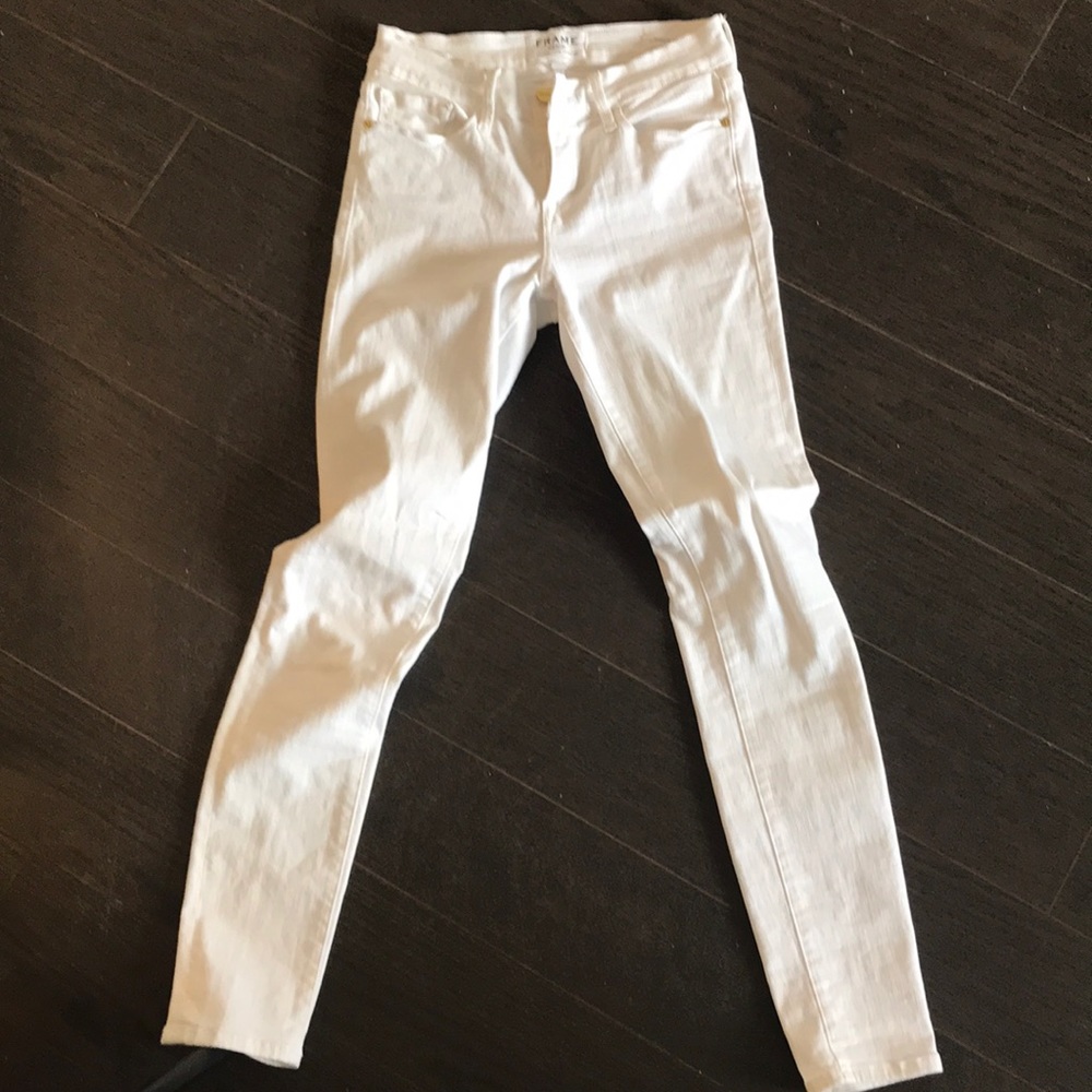 White jeans. Frame